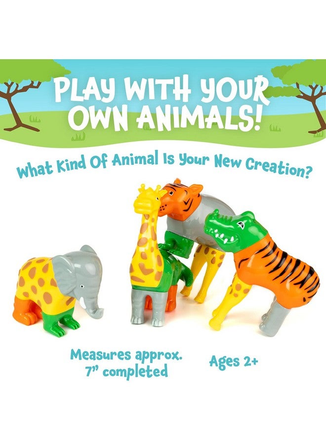 Popular Playthings Magnetic Mix or Match Jungle Animals Toy Play Set, 16 Pieces - Image 5