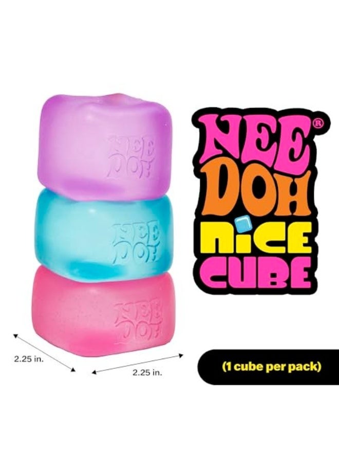 NeeDoh Nice Cube -Sensory Squeeze Toy with Super Solid Squish - 2.25 Cube - Pink - Image 5