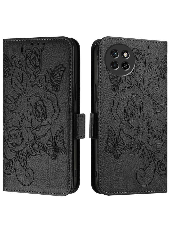 S-TOP Case For itel S23 Embossed Rose RFID Anti-theft Leather Phone Case - Image 2