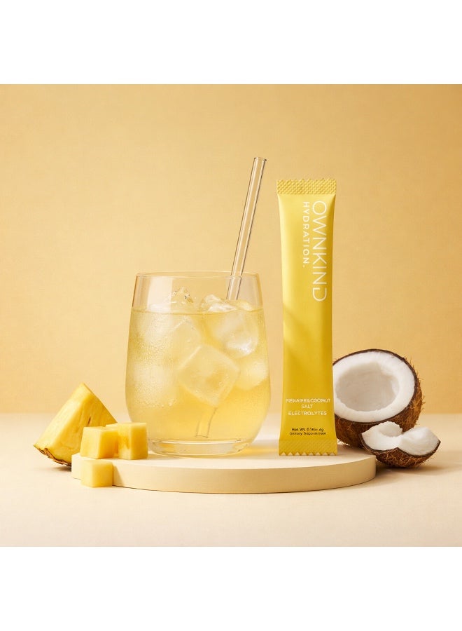OWNKIND Electrolytes Powder Sachets - Pineapple & Coconut | Zero Sugar, All 6 Electrolytes, Hydration Multiplier w/Essential Minerals, Vitamins, Immune & Metabolic Functions Vegan, Sugar & Gluten Free - Image 3