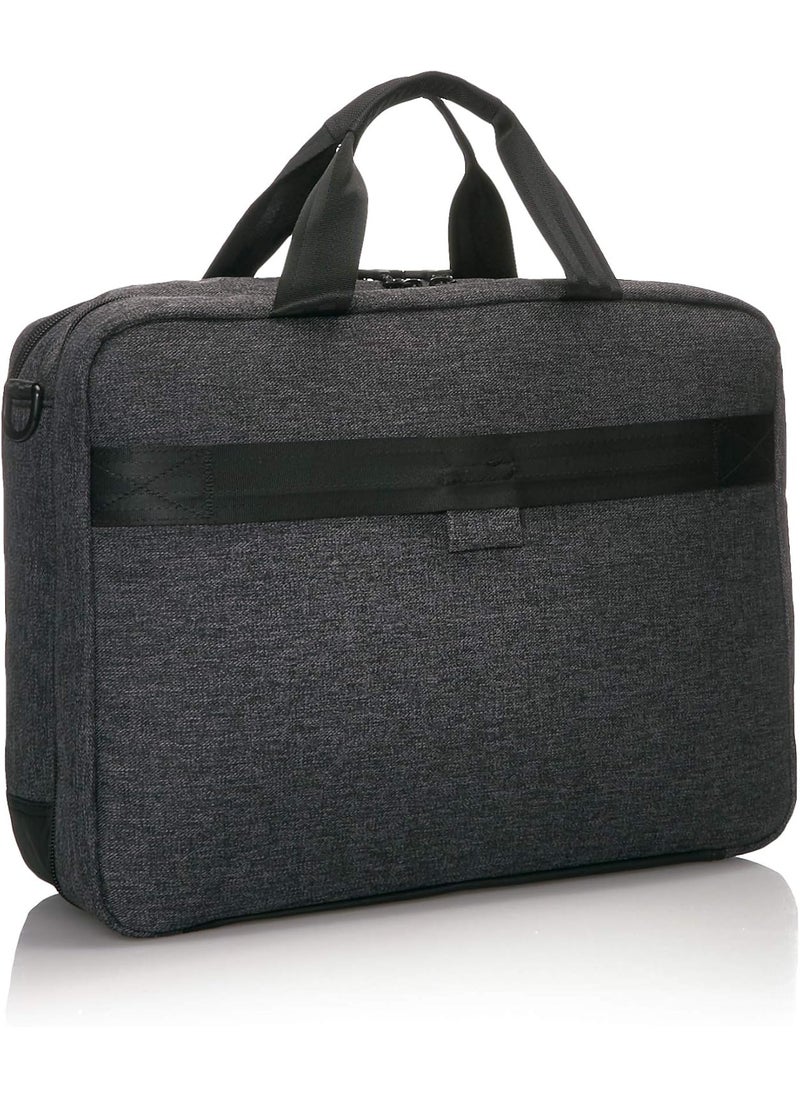 Solo Solo New York Briefcase  Laptop Carrying Bag for Women  Men Brief for Travel  Work Internal Tablet Pocket Adjustable Shoulder Strap Fits 156 Computer  Voyage Gray  Black  - Image 5
