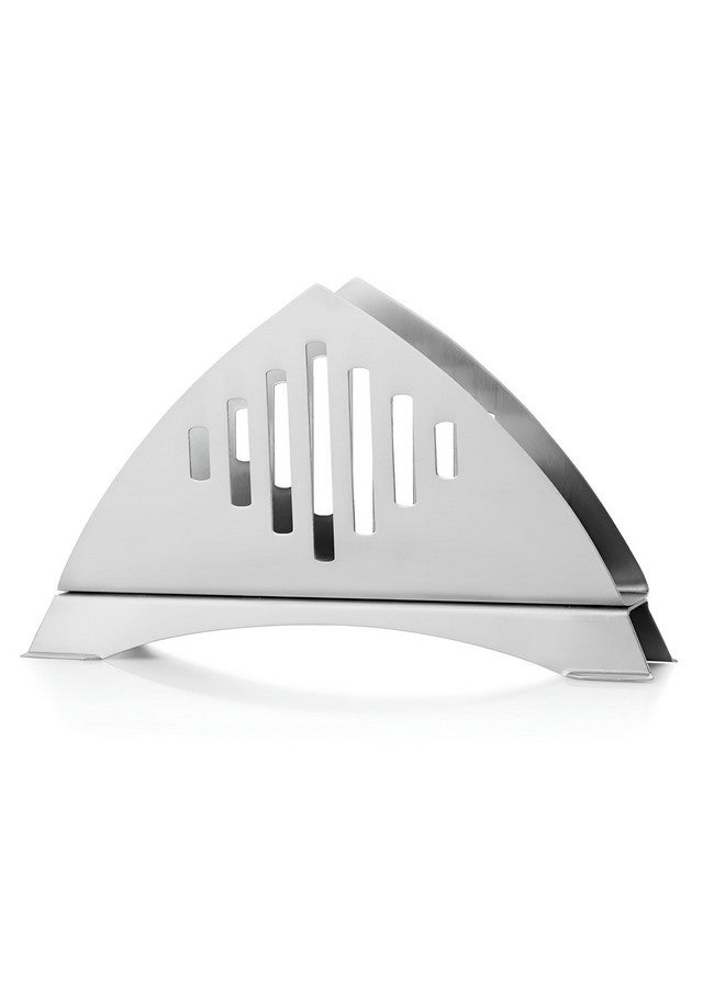 Unify 2 Pieces Stainless Steel Napkin Holder for Kitchen - Tissue Paper Holder for Dining Table, Napkin Stand for Restaurant, Cafe, Hotels, Matt Finish Slotted Lines (Pack of 2) - Image 3