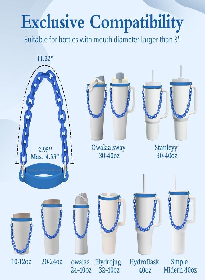 BKBY Water Bottle Handle Strap Compatible with Owala Smoothsip Slider Coffee Mug & Owala Freesip Water Bottle 24oz 32oz 40oz, Strong Secure Acrylic Carrier Sling for Running, Jogging, Gym, Hiking - Image 2