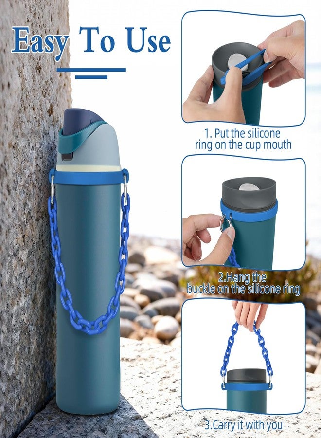 BKBY Water Bottle Handle Strap Compatible with Owala Smoothsip Slider Coffee Mug & Owala Freesip Water Bottle 24oz 32oz 40oz, Strong Secure Acrylic Carrier Sling for Running, Jogging, Gym, Hiking - Image 5