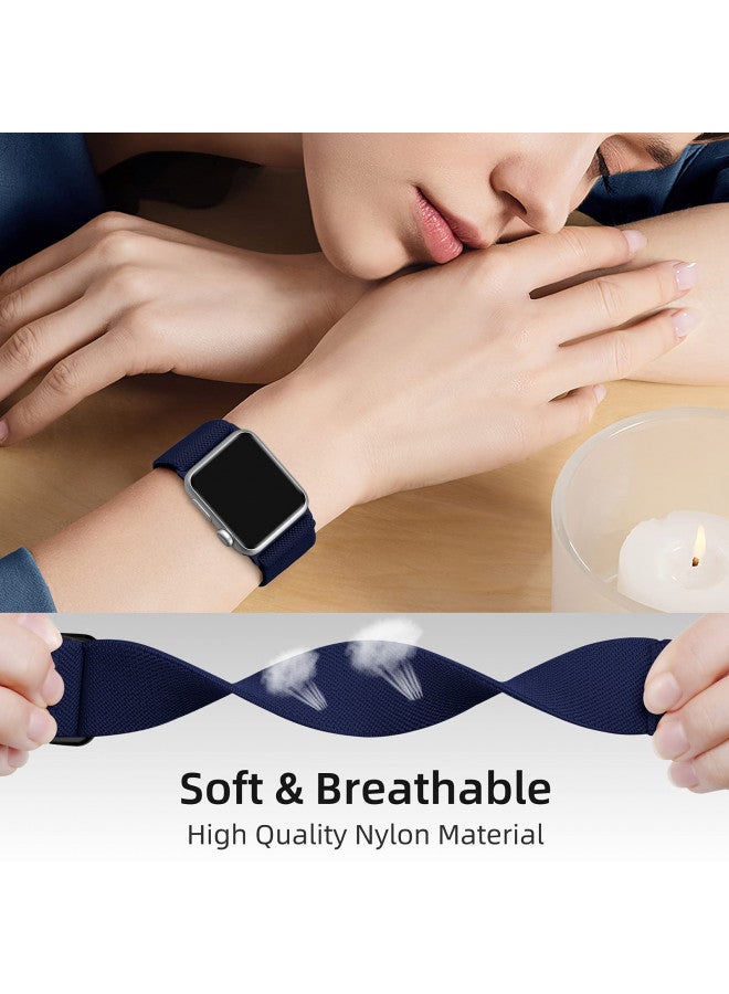 DaQin 3 Pack Stretchy Solo Loop Compatible with Apple Watch Band 44mm 49mm 42mm 40mm 38mm 45mm 46mm 41mm Men, Elastic Nylon Band for Apple Watch Ultra/Ultra 2 iWatch Series 10 9 8 7 6 5 4 3 2 1 SE - Image 1