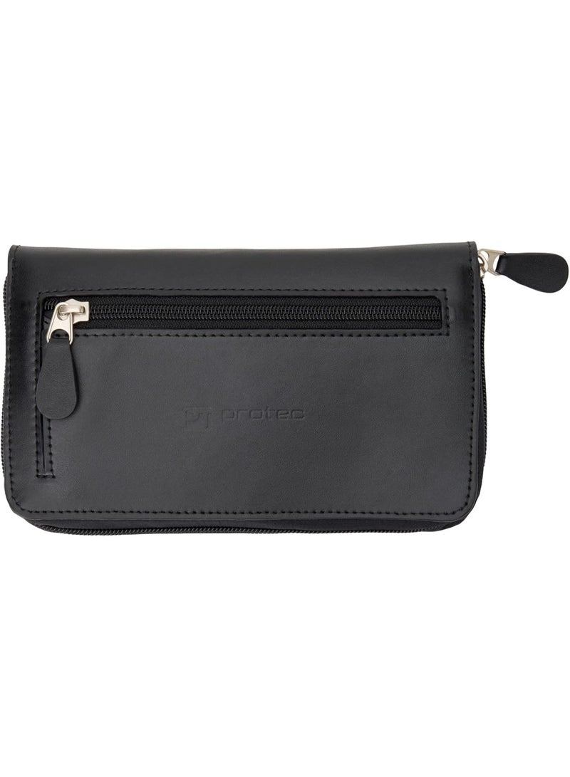 ProTec Protec Trumpet/Small Brass Multiple (4-Piece) Leather Mouthpiece Pouch with Zipper Closure, Model L221  - Image 1