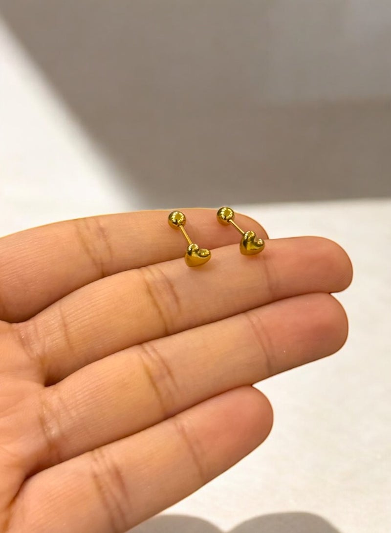 Dangle Charms Elegant Stainless Steel Gold Plated Earrings For Women Small Size - Image 2