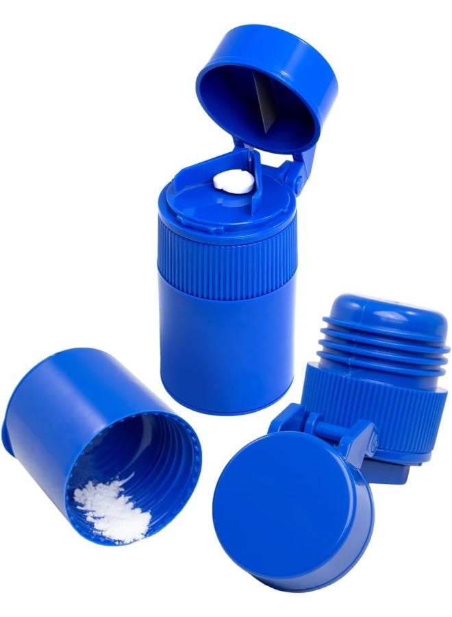 Apothecary Ezy Dose Cut N' Crush Pill Cutter & Crusher with Storage Compartment | Stainless Steel Blade Tablet Splitter & Pill Grinder for Medication, Blue (1 Pack) - Image 1