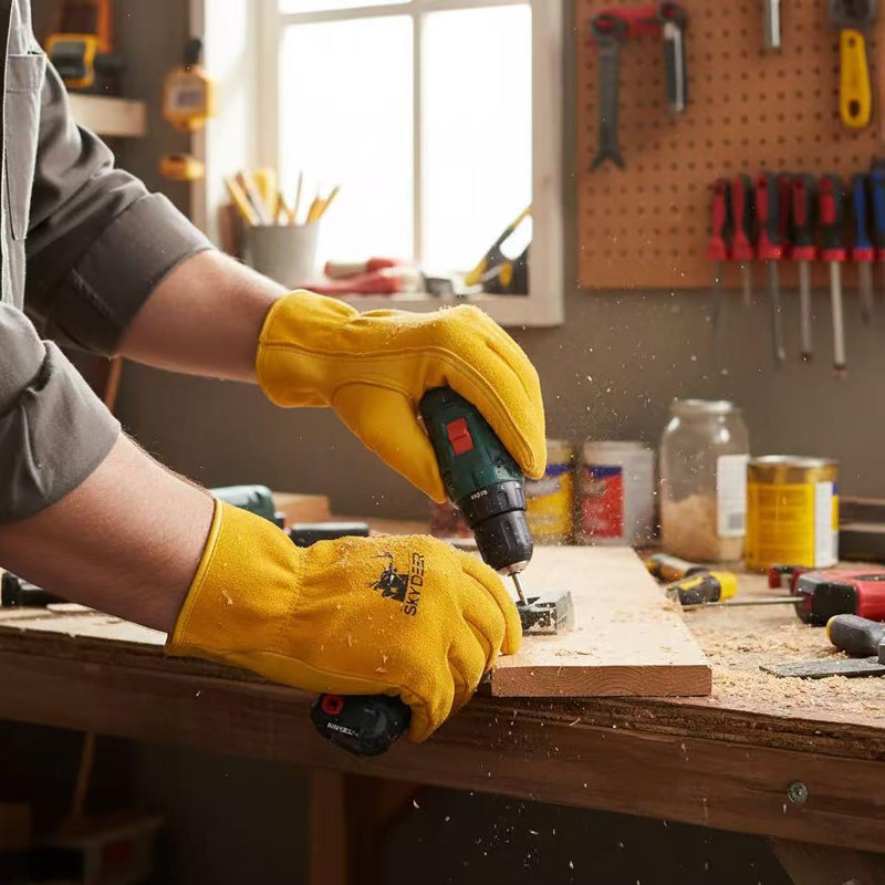 SKYDEER Full Grain Deerskin Leather Gloves â€“ Premium Softness, 3D Ergonomic Fit & All-Day Hand Protection (SD2212/L) - Image 5