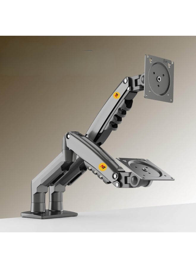 NB NORTH BAYOU NB F160-G Dual Monitor Arm – Gas Spring Adjustable Stand for 17–27 Inch Screens, Load 2–9kg per Arm, Matte Charcoal - Image 4