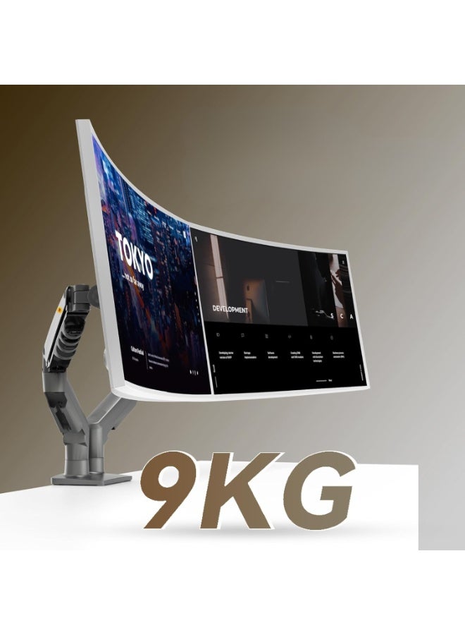 NB NORTH BAYOU NB F160-G Dual Monitor Arm – Gas Spring Adjustable Stand for 17–27 Inch Screens, Load 2–9kg per Arm, Matte Charcoal - Image 3