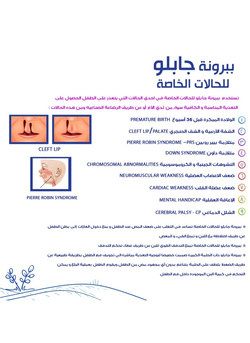 Japlo - Feeding bottle for special cases, cleft lip and premature birth, 140 ml - Image 1