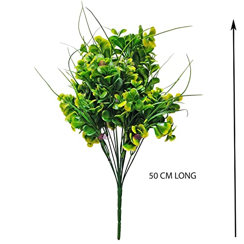 ARTSY Artificial Plants for Home Decor, Plant Leaves Bunch for Pot/vase, Home/Office Decor, Gift, Craft, Artificial Flowers, Without vase, Pack 1 Piece, 50 cm Height, Mix - Image 3
