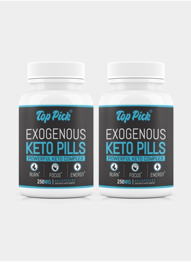 Top Pick Exogenous Keto Pills 250mg Pack of 2 