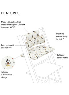 STOKKE Disney Tripp Trapp Classic Cushion, Mickey Celebration Design  - Image 3