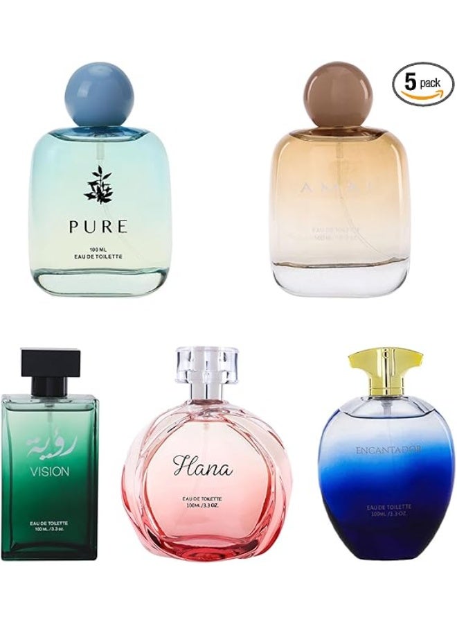 Jad Bundle of Women collection (Pure, Amai, Hana, Vision & Encantador) EDT 100ml x 5pcs - Image 1
