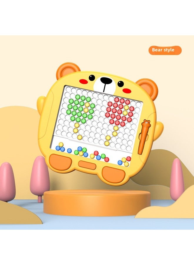 قلم مغناطيسي ممتع للأطفال، تطوير تفكير الأطفال، لوحة رسم مغناطيسية، تدريب الخيال المبتكر للأطفال، لوحة رسم مغناطيسية - اللون: ذهبي غوفر - Image 1