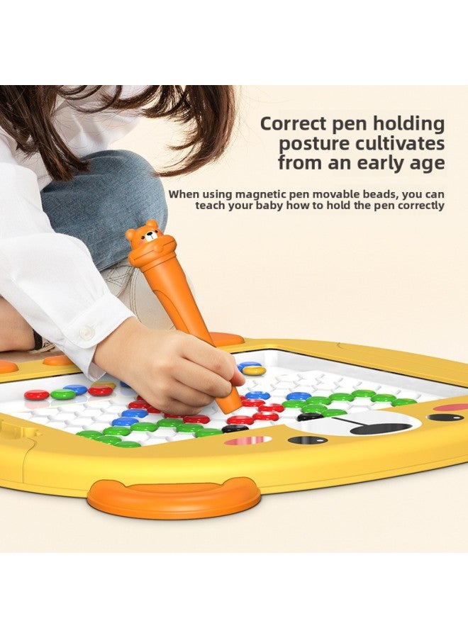 قلم مغناطيسي ممتع للأطفال، تطوير تفكير الأطفال، لوحة رسم مغناطيسية، تدريب الخيال المبتكر للأطفال، لوحة رسم مغناطيسية - اللون: ذهبي غوفر - Image 3