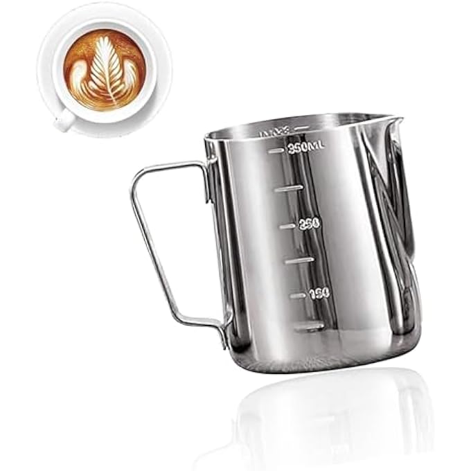 Duomama Stainless Steel Milk Frothing Pitcher  350Ml Espresso Steaming Milk Frother For Latte Cappuccino - Image 2