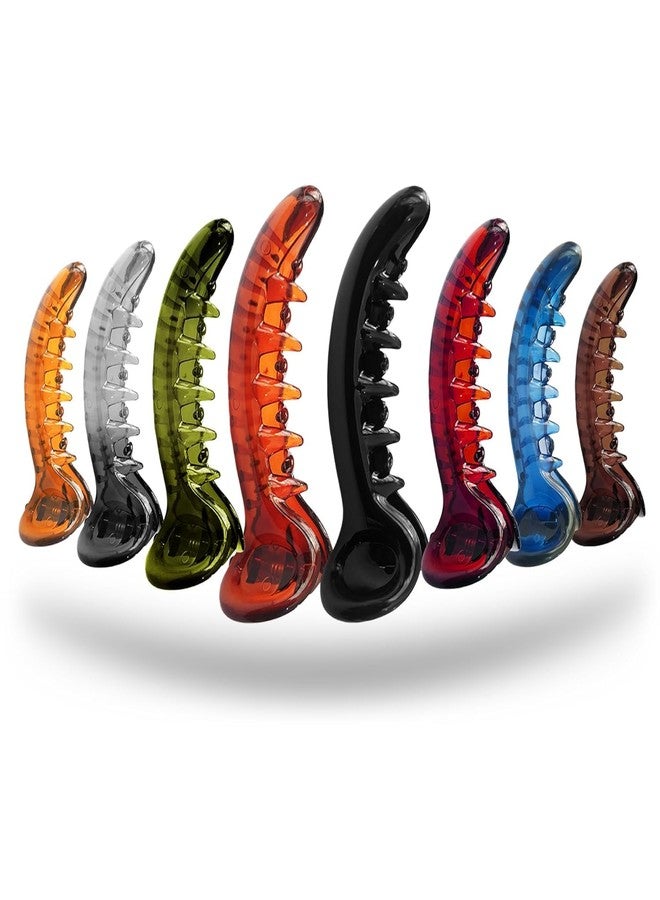 trendsetter مشابك شعر بلاستيكية ملونة على شكل موزة للنساء والفتيات (مجموعة من 6 قطع) (النمط 1) - Image 2