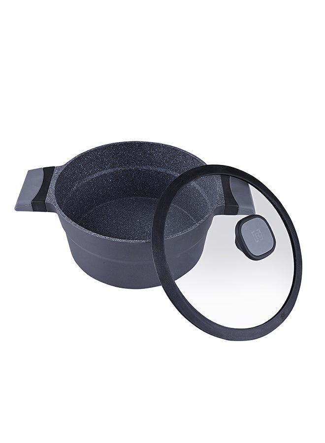 Royalford Casserole Dish With Lid Black 28cm - Image 3