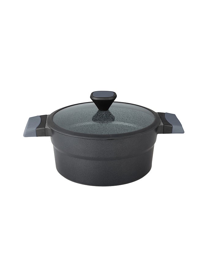 Royalford Casserole Dish With Lid Black 28cm - Image 2
