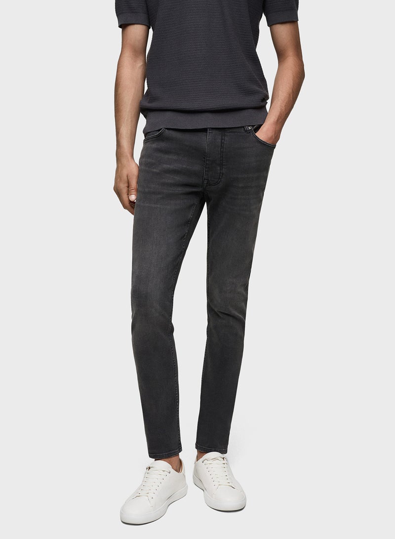 مانجو مان جينز كاجوال بقصة مريحة وغسيل فاتح - Image 1