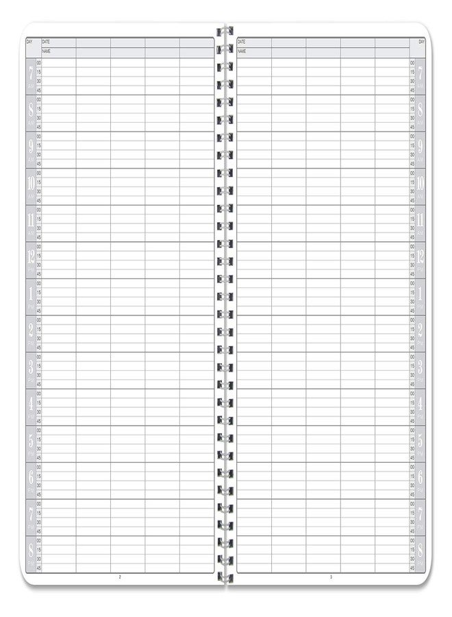 BookFactory 5 or 10 Column Appointment Book/Appointments Tracking Logbook/Notebook (Five or Ten Columnar Book Format) - 100 Pages, 8.5'' x 11'', Wire-O (Made in USA) - Image 3