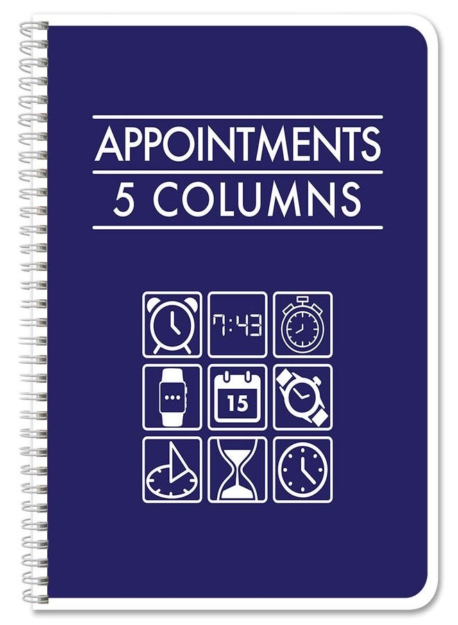 BookFactory 5 or 10 Column Appointment Book/Appointments Tracking Logbook/Notebook (Five or Ten Columnar Book Format) - 100 Pages, 8.5'' x 11'', Wire-O (Made in USA) - Image 1