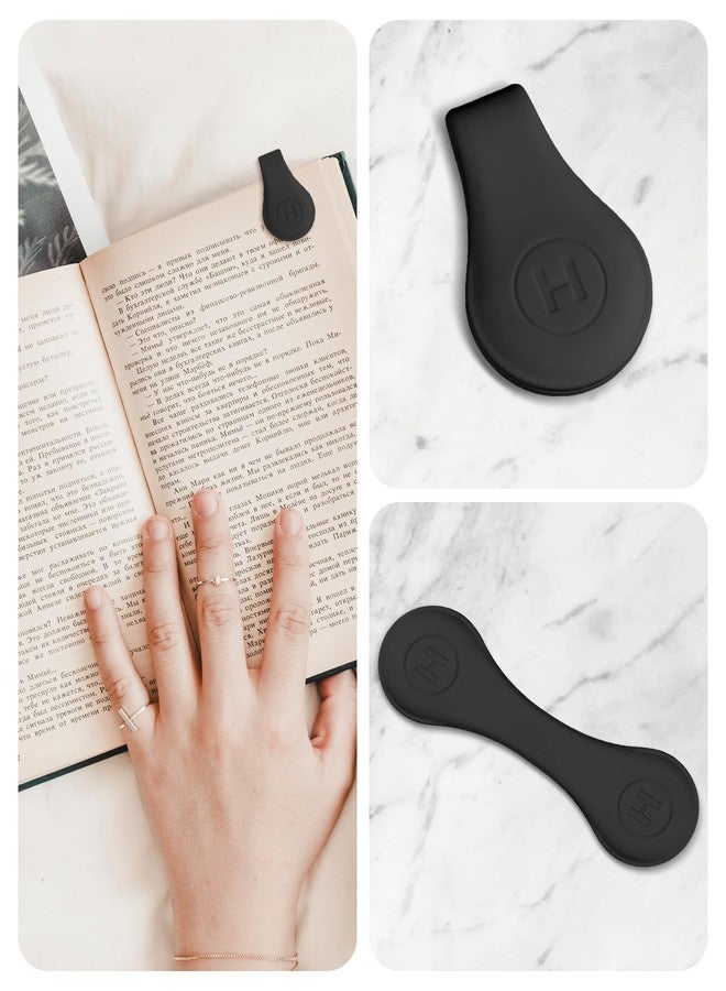 Aecsze 2 PCS Magnetic Bookmarks, Book Page Holders, Book Markers, Magnetic Bookmarks for Women, Book Lovers, Reading Accessories Gift(Rice White+Black) - Image 4