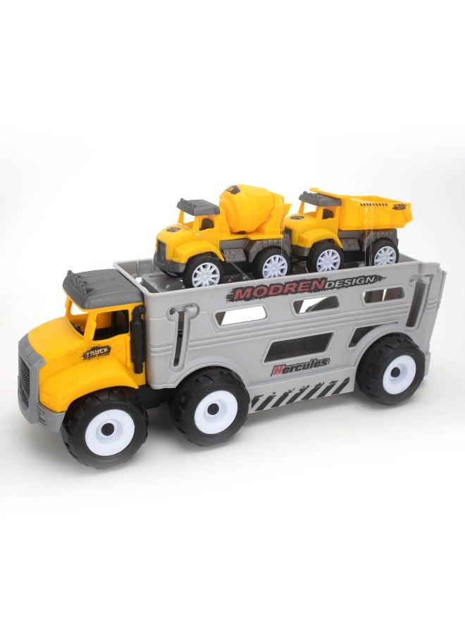 Fab N Funky Inertial Cartoon Engineering Vehicle With 2 Return Cars 9942-12 - Image 1