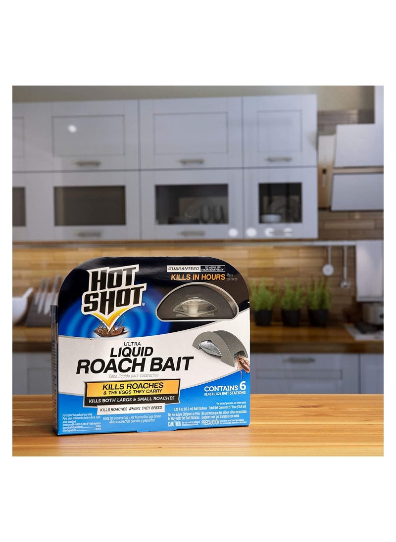 Hot Shot Ultra Liquid Roach Bait, Kills Large and Small Roaches, 6 Count  - Image 4