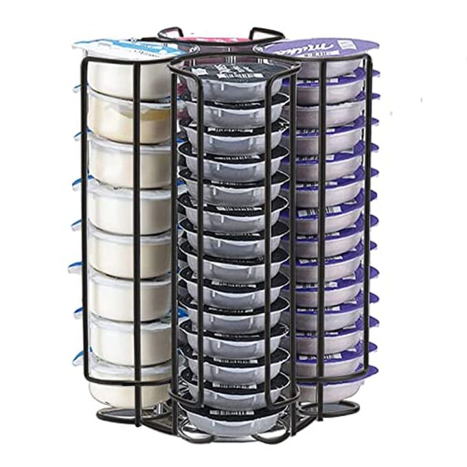 Frcctre Cocktail Capsules Holder, Storage Carousel Bartesian Cocktail Capsule Holder Coffee Pods Holder Tower Stand Rack, Metal Wire Coffee Capsule Storage Organizer, Hold Up to 32 Capsule Pods