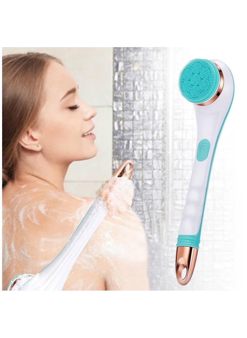 Ru syanl 4 in 1 Electric Back Scrubber for Shower with 4 Brush Heads 2 Speed Levels IPX6 Waterproof Electric Bath Body Brush  - Image 1