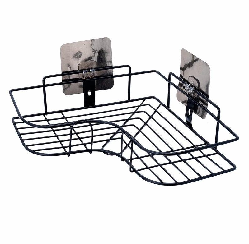 Hasruna Enterprise Bathroom Organiser Without Drill Bathroom Rack Self Adhesive|Stand for Corner Holder for Bathroom Accessories-Multipurpose Kitchen Holder Storage. - Image 2