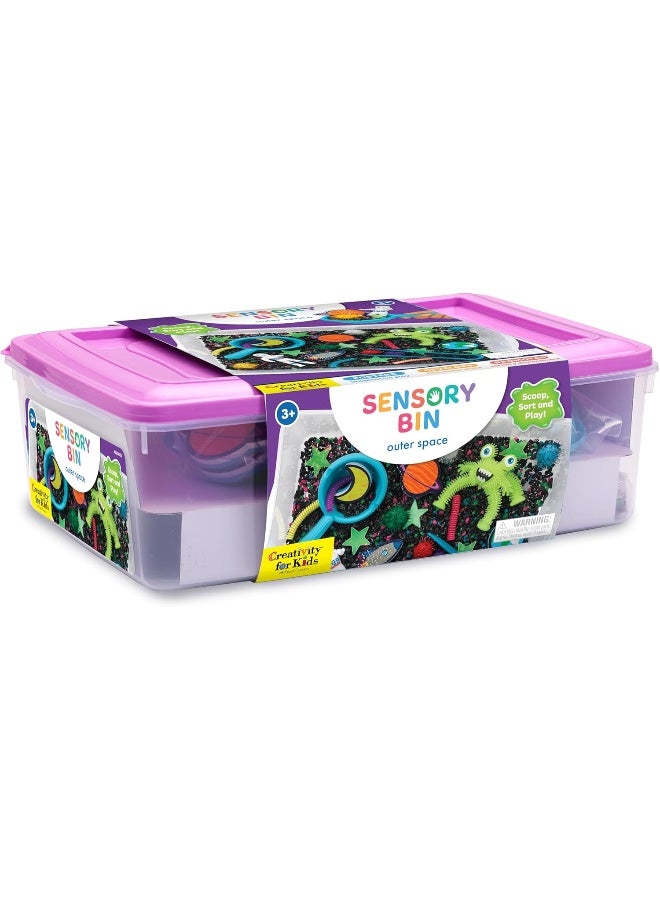 Creativity for Kids Sensory Bin: Outer Space Toys - Preschool and Toddler Sensory Toys, Kids Gifts for Boys and Girls Ages 3-5+, 10.25 x 14.5 x 4.75 inches - Image 4