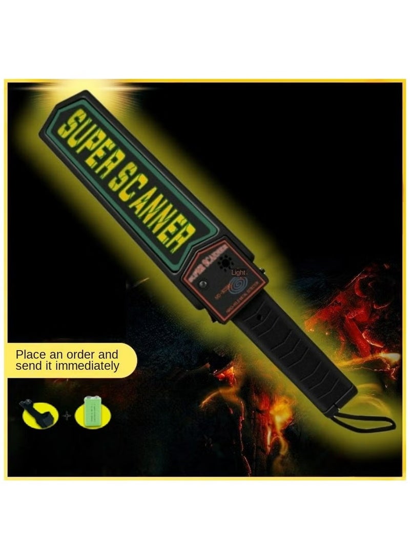 Handheld Metal Detector for Railway Station and Airport Security Checks Black/Yellow - Image 1