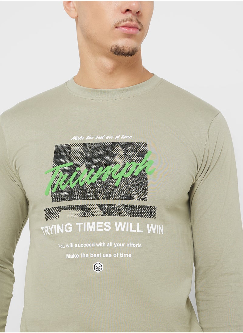 Seventy Five Basics Graphic Long Sleeve T-Shirt  - Image 3