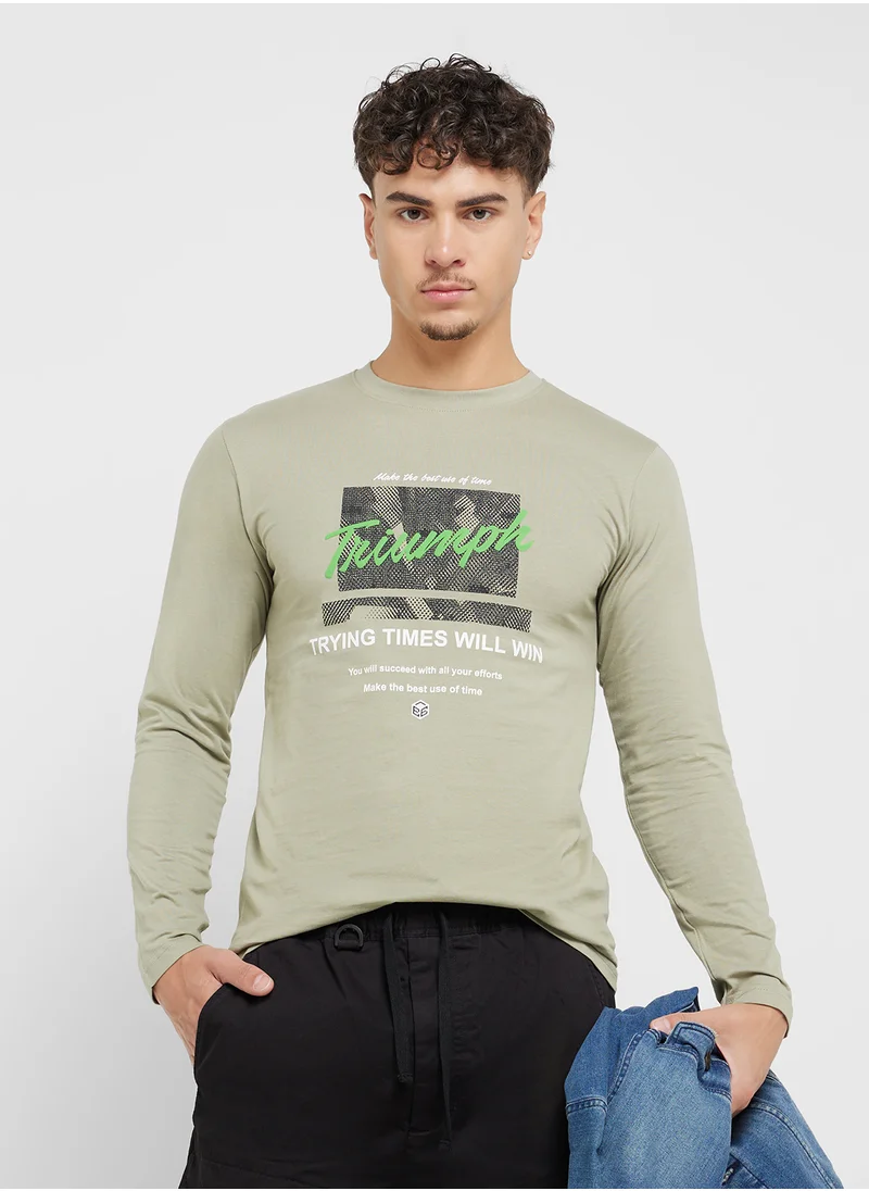 سفنتي فايف بيسيكس Graphic Long Sleeve T-Shirt