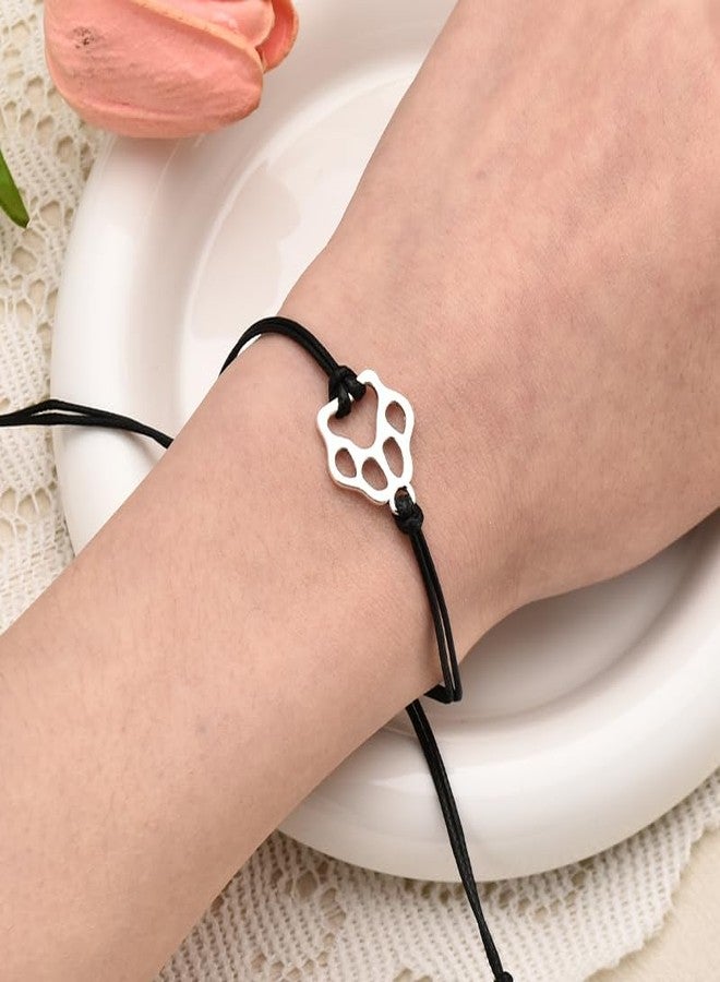 YangQian Dog Memorial Gifts for Dogs Paw Print Bracelet Gifts for Women Men Friends Family Loss of Dog Sympathy Gift for Women Men Coworkers Dog Passing Away Gift Ideas - Image 3