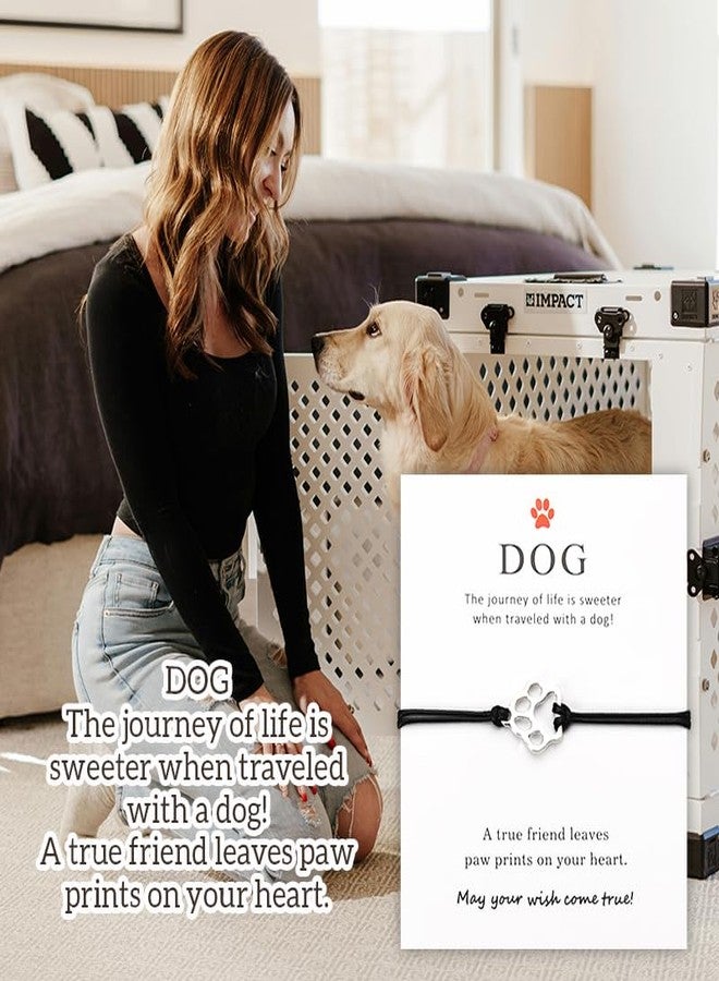 YangQian Dog Memorial Gifts for Dogs Paw Print Bracelet Gifts for Women Men Friends Family Loss of Dog Sympathy Gift for Women Men Coworkers Dog Passing Away Gift Ideas - Image 2