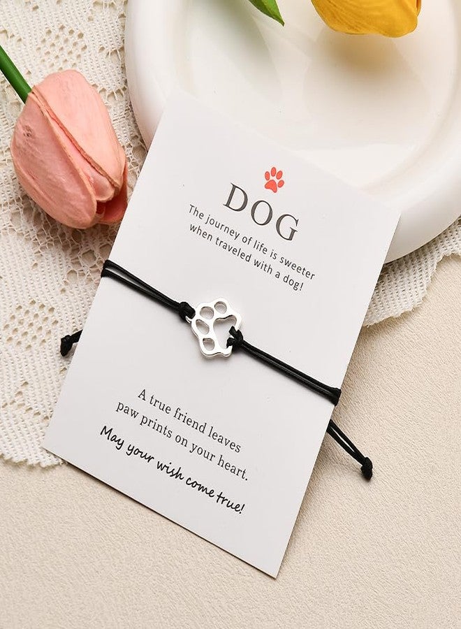YangQian Dog Memorial Gifts for Dogs Paw Print Bracelet Gifts for Women Men Friends Family Loss of Dog Sympathy Gift for Women Men Coworkers Dog Passing Away Gift Ideas - Image 5