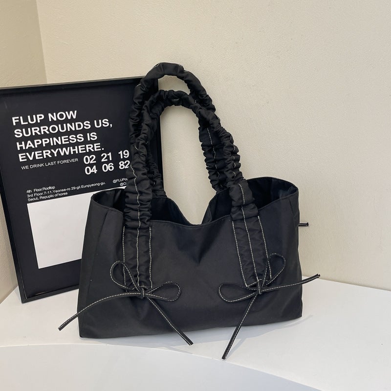 Casual Tote Bag with Butterfly Bow, Shoulder Bag for Women - Image 1