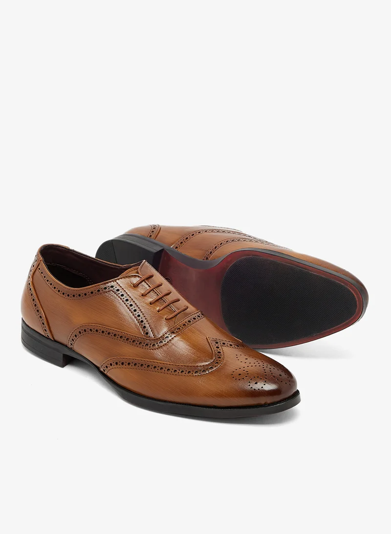 Robert Wood  Formal Wing Cap Brogue Lace Ups for Men | Best Price UAE