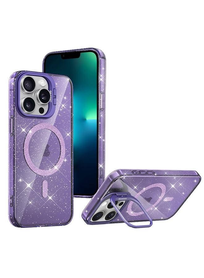 Zaboon Case For iPhone 13 Pro Max Shiny Shield MagSafe Lens Holder Phone Case - Image 1