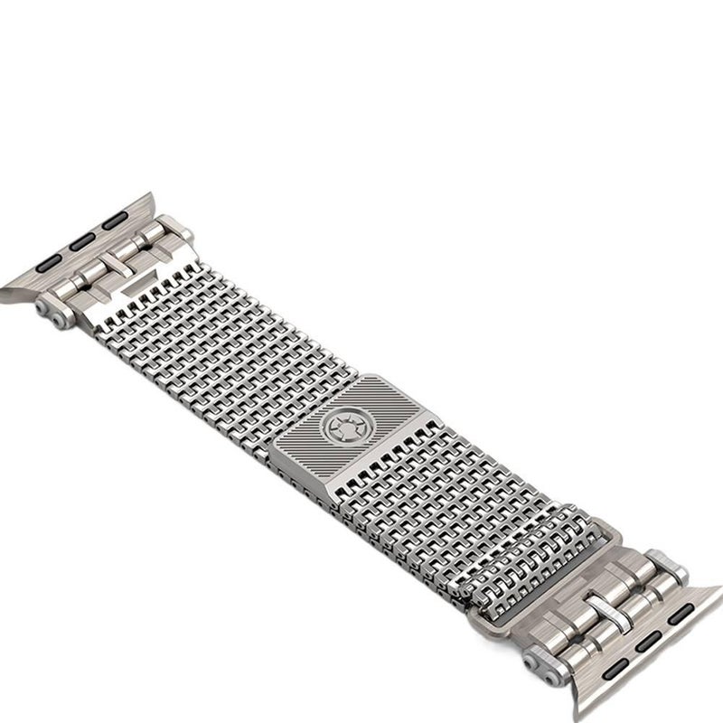 Adjustable Loop Strap Smartwatch Band Compatible with Apple Watch with Fit Replacement Strap in Black Nylon - Image 3