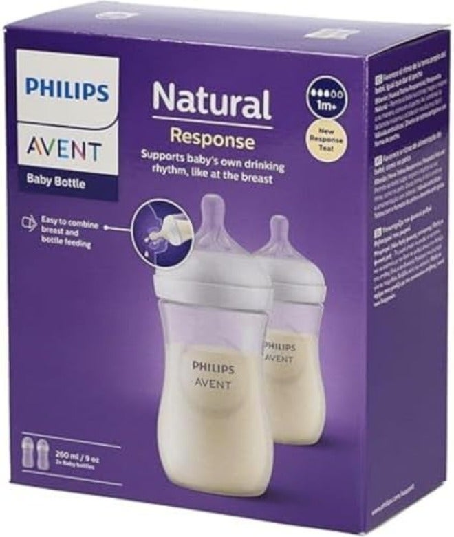 Avent Philips Avent Natural Response 125ml, Baby Feeding Bottle, BPA Free, 0  Months+ - Image 2