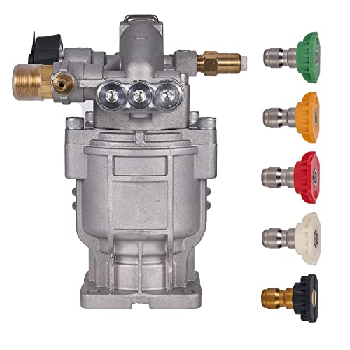 Mikatesi 3/4" Shaft Horizontal Pressure Washer Pump - 2600-3000 PSI @ 2.5 GPM - Original Engineering OEM Pump for Honda Simpson Ryobi Etc Most Brand gas engine power washer - Image 1