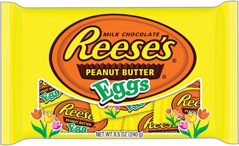 بيض الشوكولاتة بالحليب وزبدة الفول السوداني من ريس - كيس 7.4 أونصة