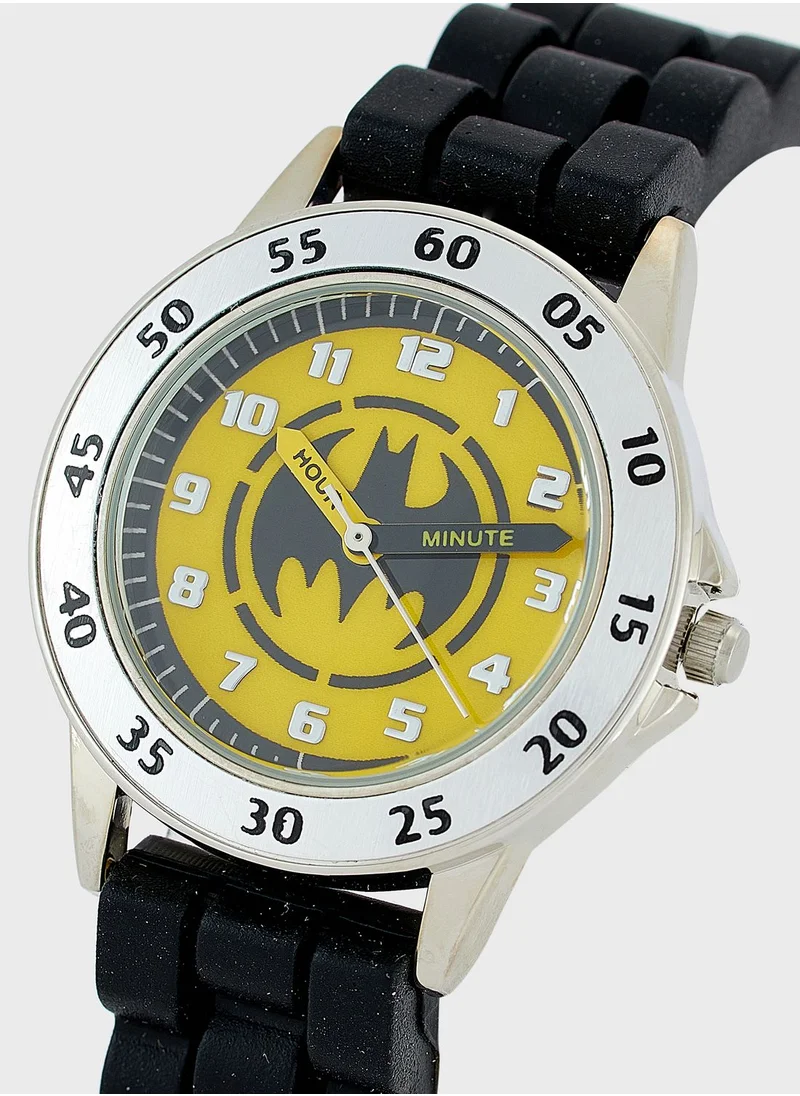 Batman Batman Boys Time Teacher Watch black Silicon Strap, BAT9522